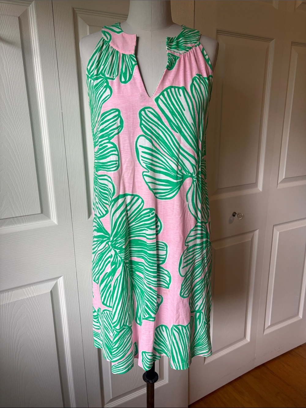 Lilly Pulitzer Pink and Green Sleeveless Dress/Size S